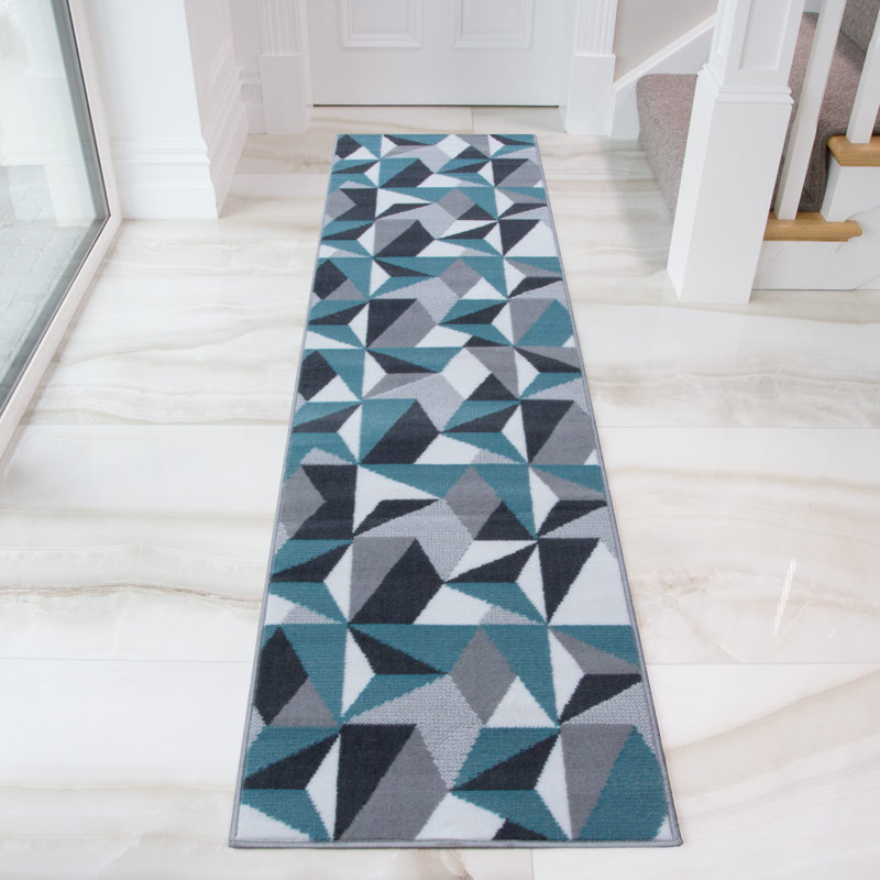 Isabelline Arlo Kaleidoscope Grey/Cream/Blue Rug & Reviews Wayfair.co.uk